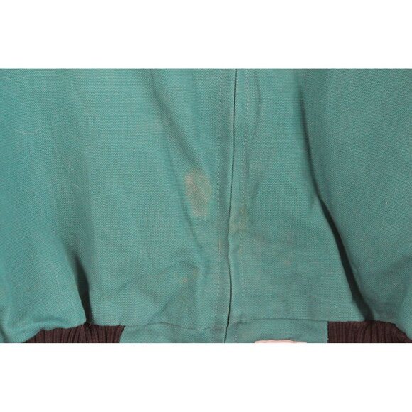 Carhartt Quilt Lined Corduroy Collar Canvas Santa Fe Jacket Teal Green - Picture 4 of 9